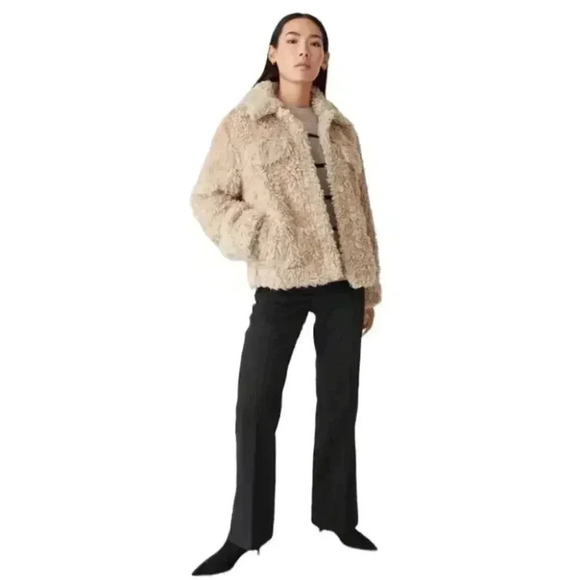 & Other Stories Jackets & Blazers - NWT & Other Stories Faux Fur Cozy Teddy Jacket Latte Brown Size 8
